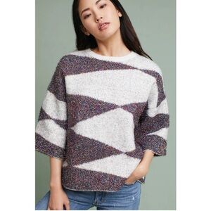 Anthropologie Sparkling Geo Sweater